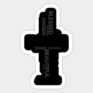 faith cross Sticker